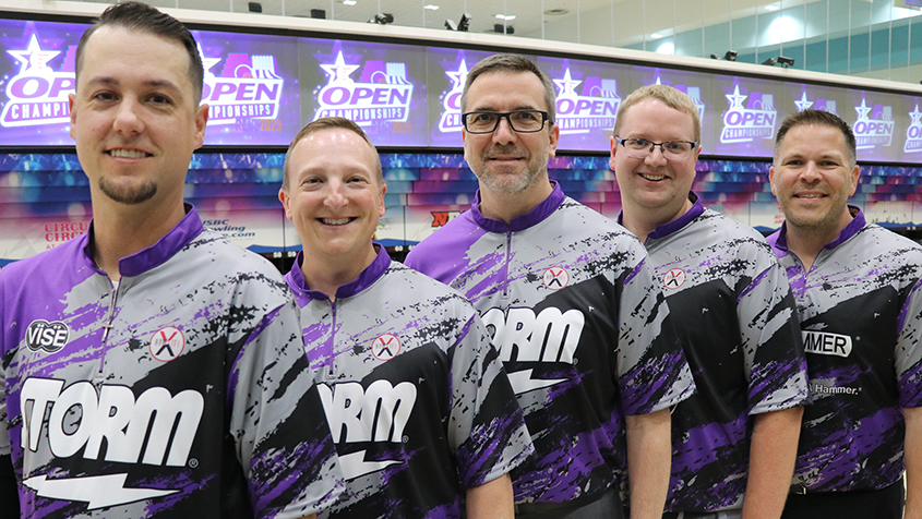 The members of Riding Kenny's Coattails at the 2023 USBC Open Championships